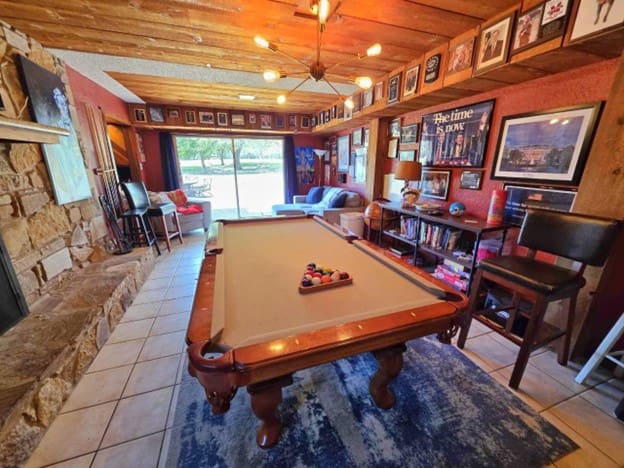 pool table in the Main Lodge