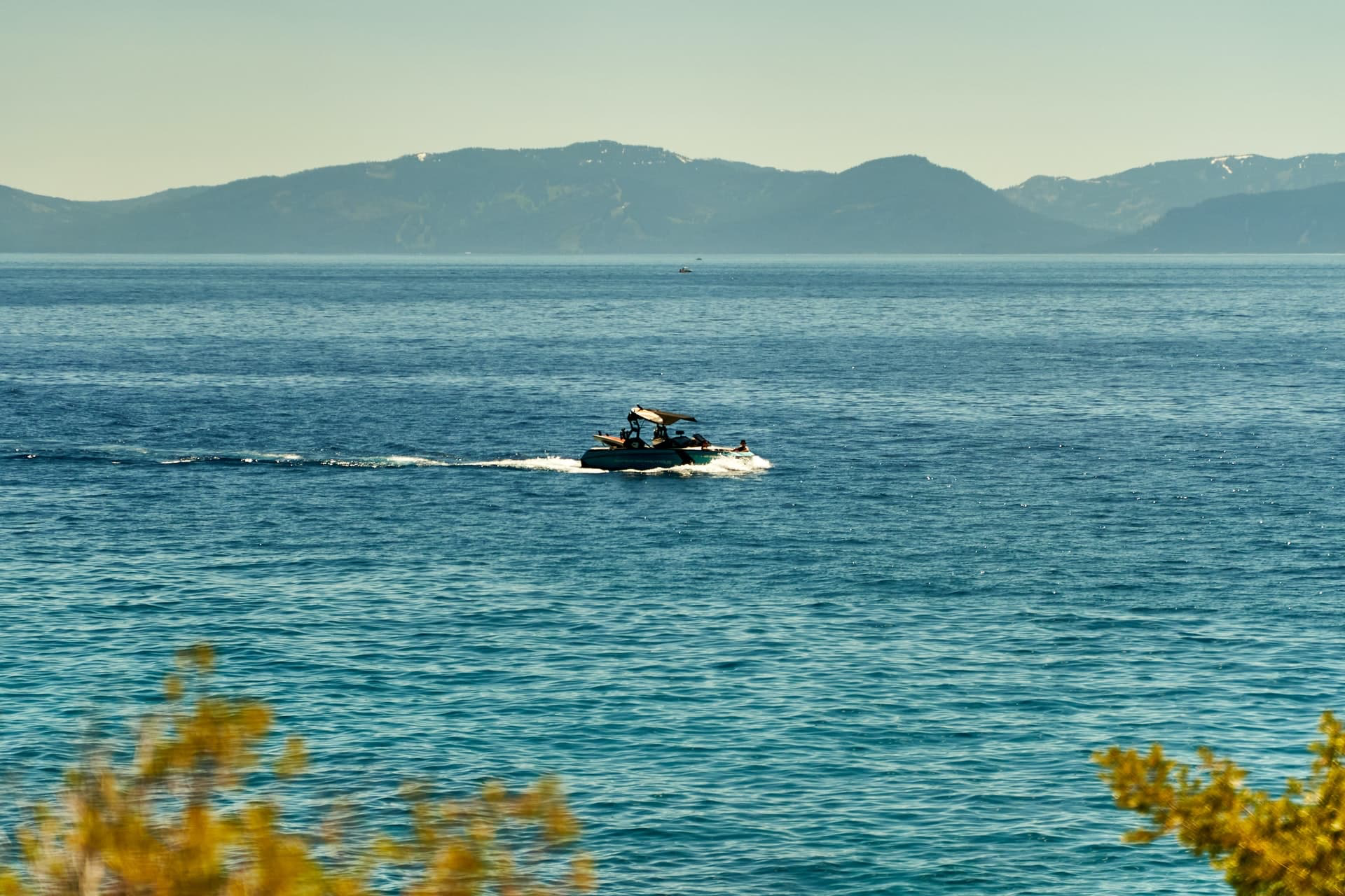 Speed Along the Sparkling Waters of Big Bear Lake on a High-Powered Waverunner