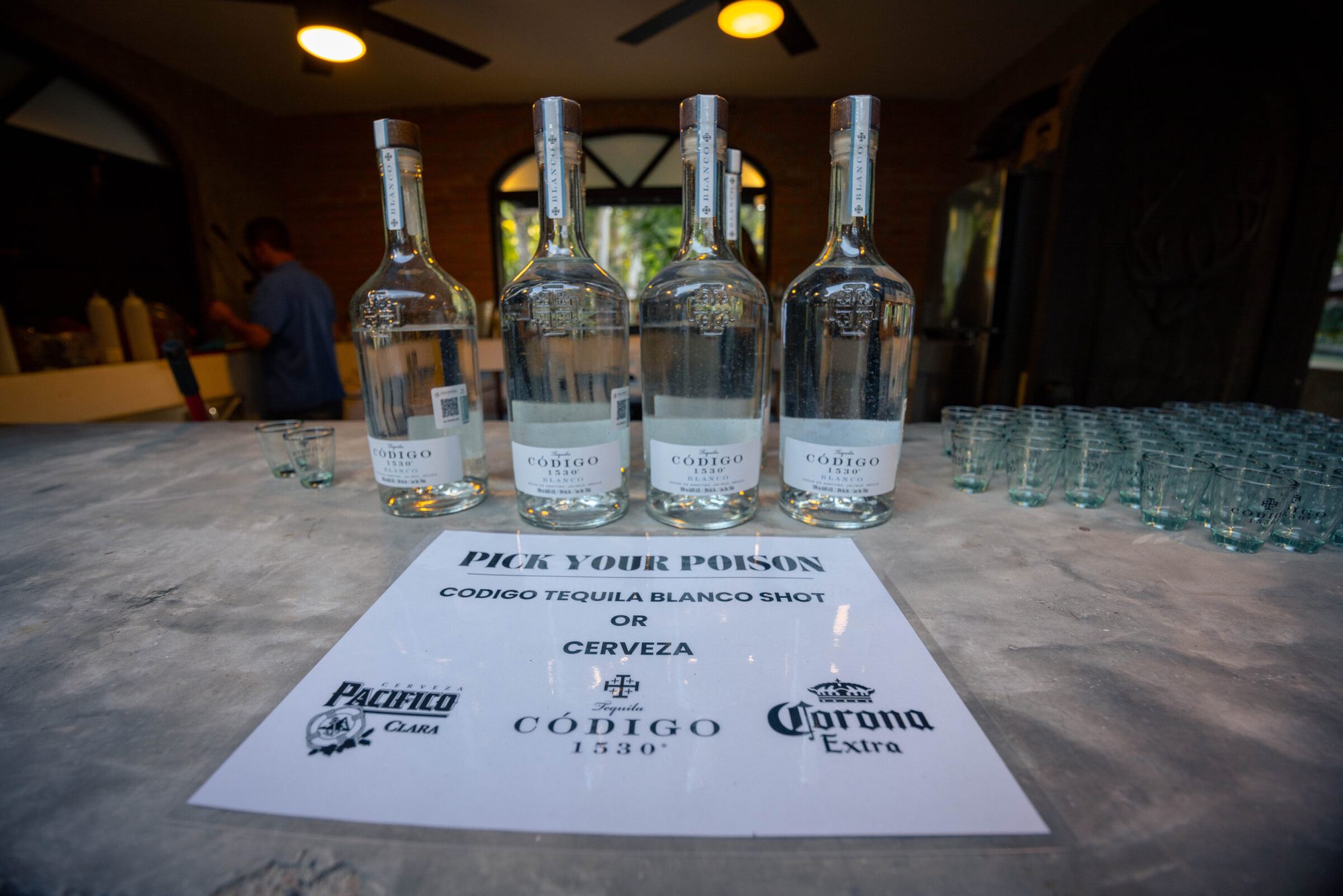 Código tequila bar at Rancho Poco a Poco concert event