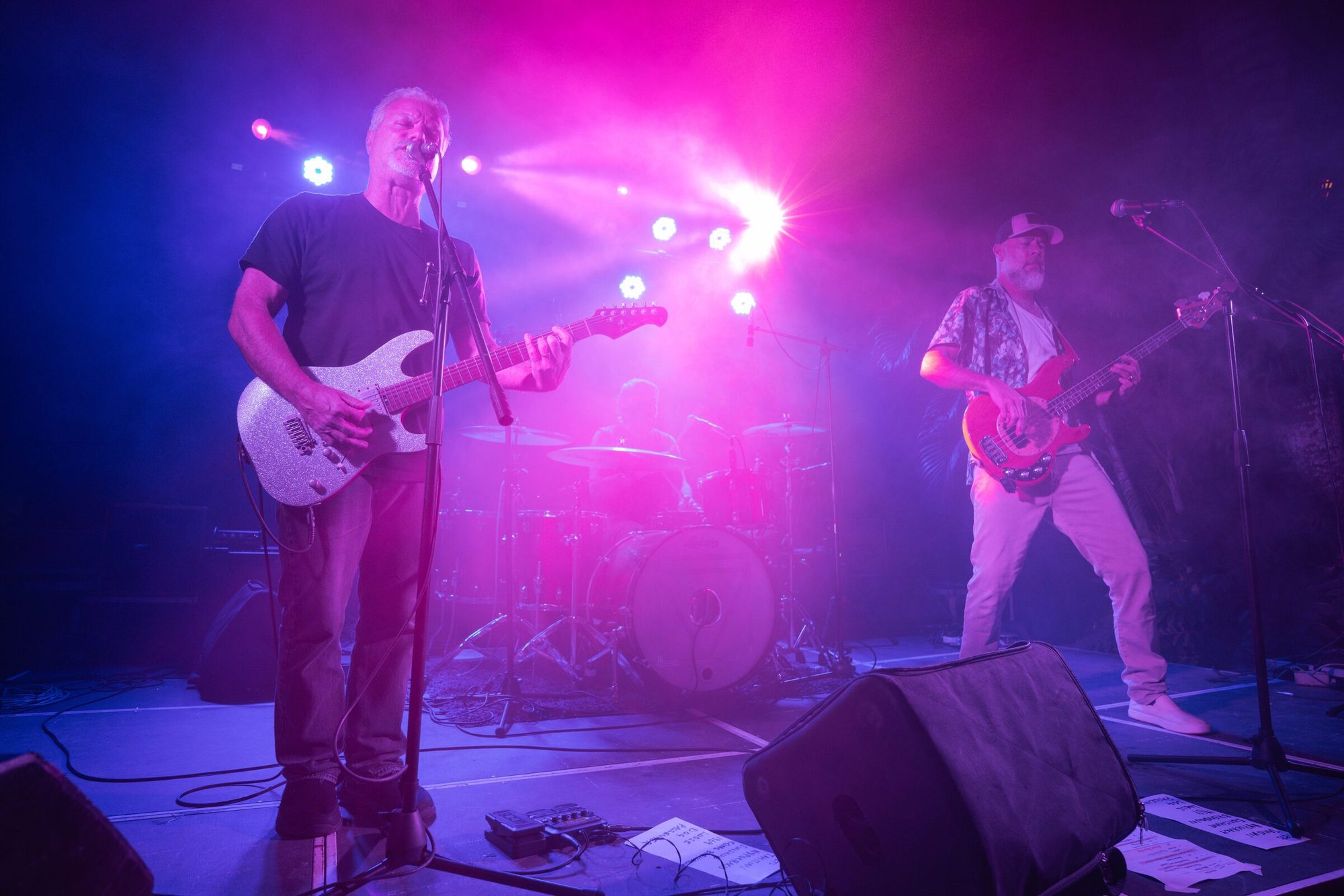 The Tremors performing live at night at Rancho Poco a Poco Sayulita