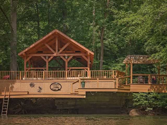 Shared pavilion and dock