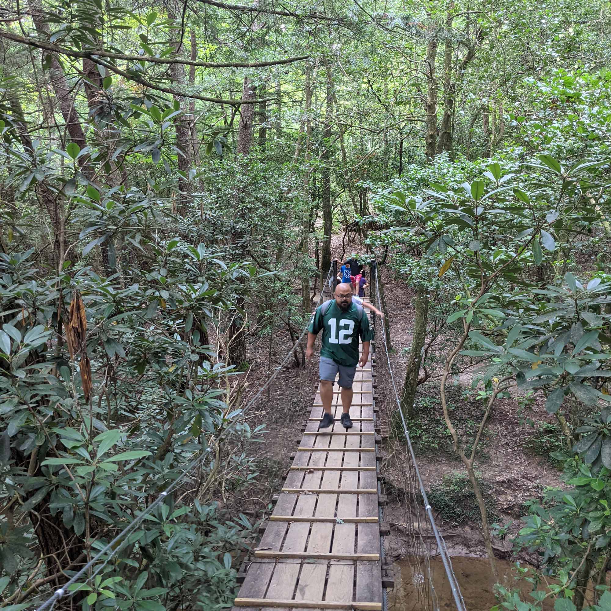 savage gulf hiking swinging bridge tennessee glamping