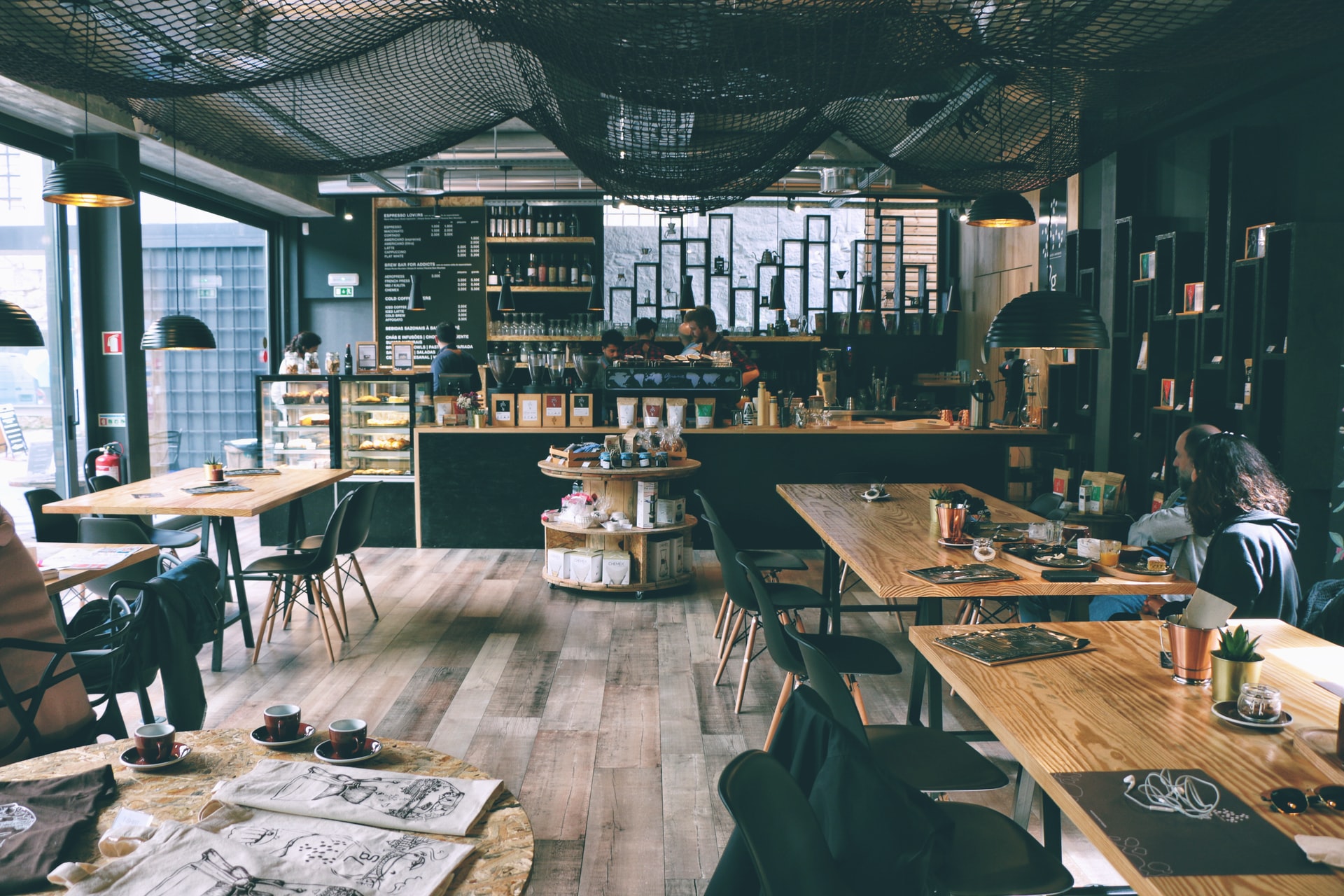 interior of a cafe
