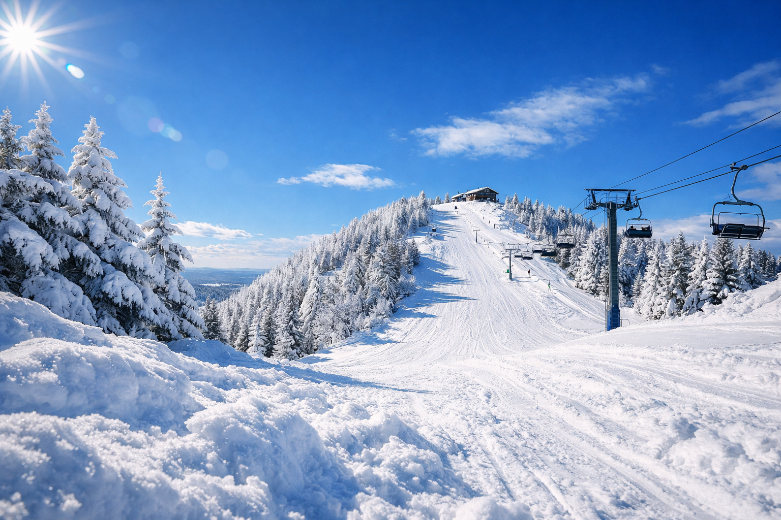 snow-covered pocono mountains