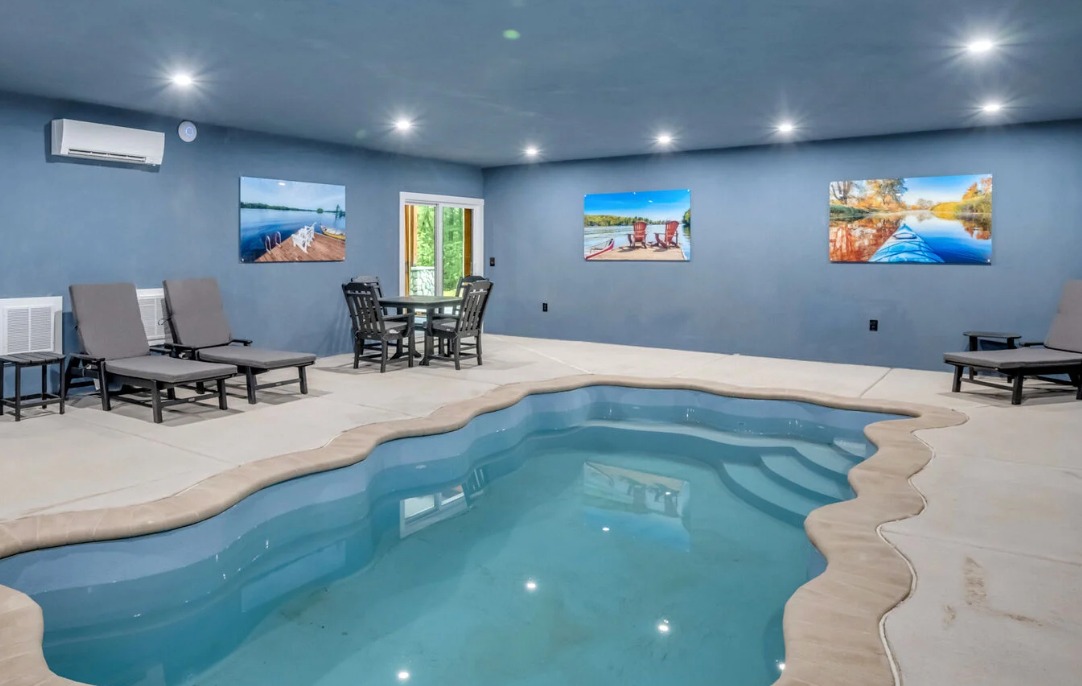 Poconos vacation home with indoor pool