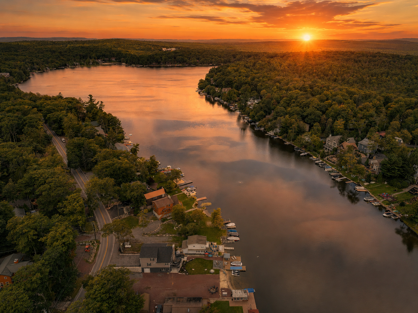 Large group vacation rental near Lake Harmony in the Pocono Mountains during summer