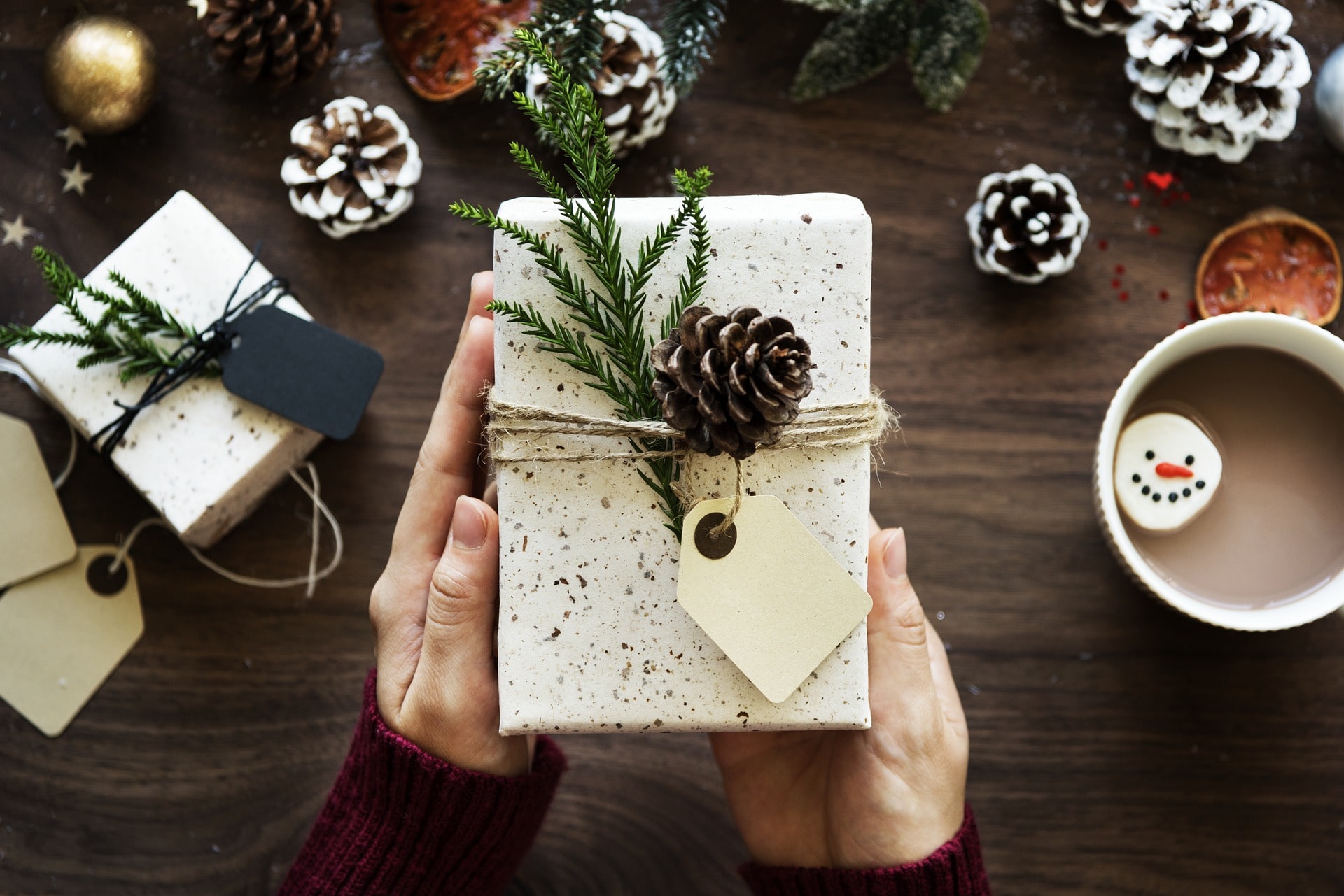 Wrapping presents for Christmas in the Poconos
