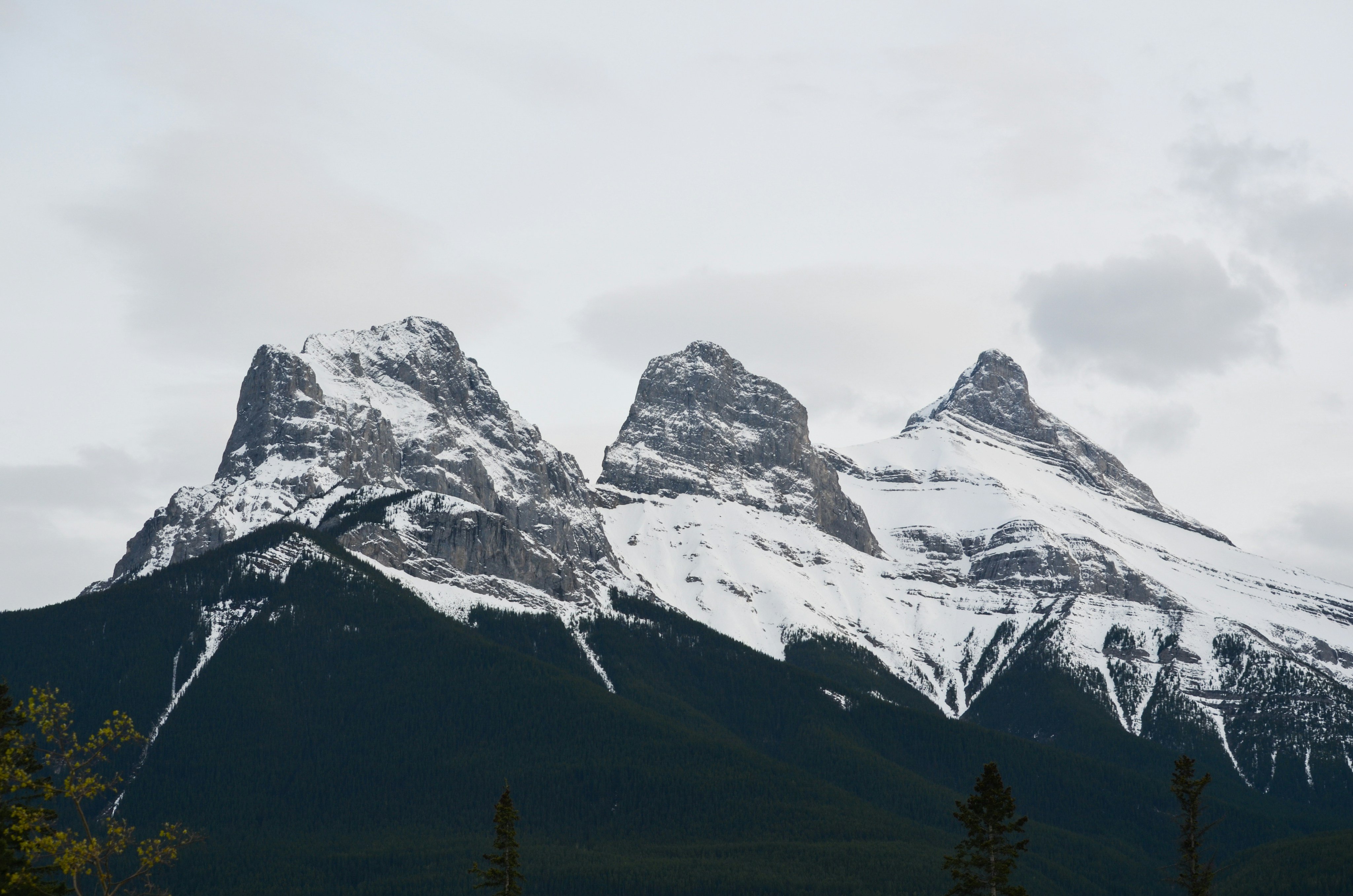 The Three Sisters peaks above Canmore