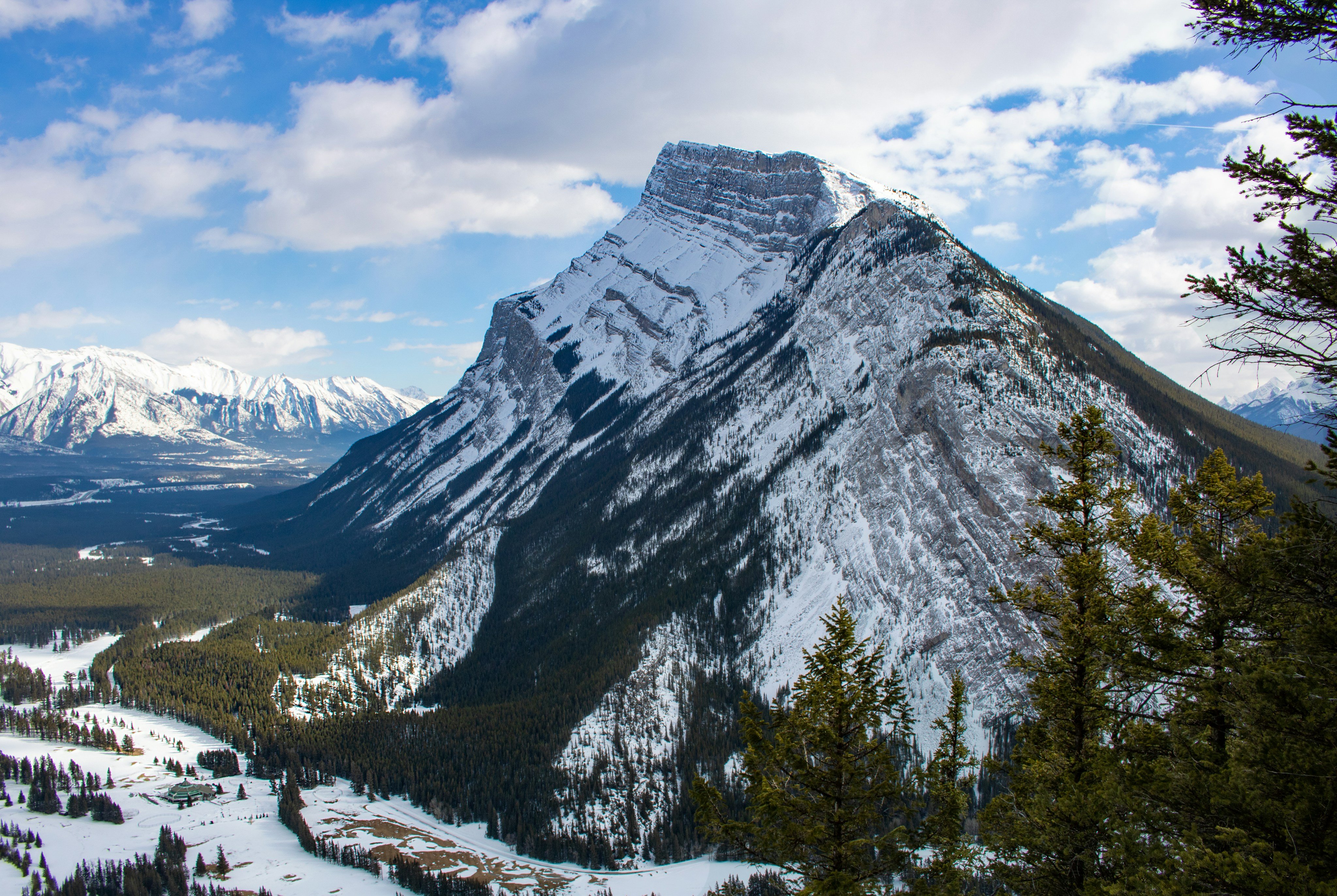 Mt. Rundle above Banff in spring