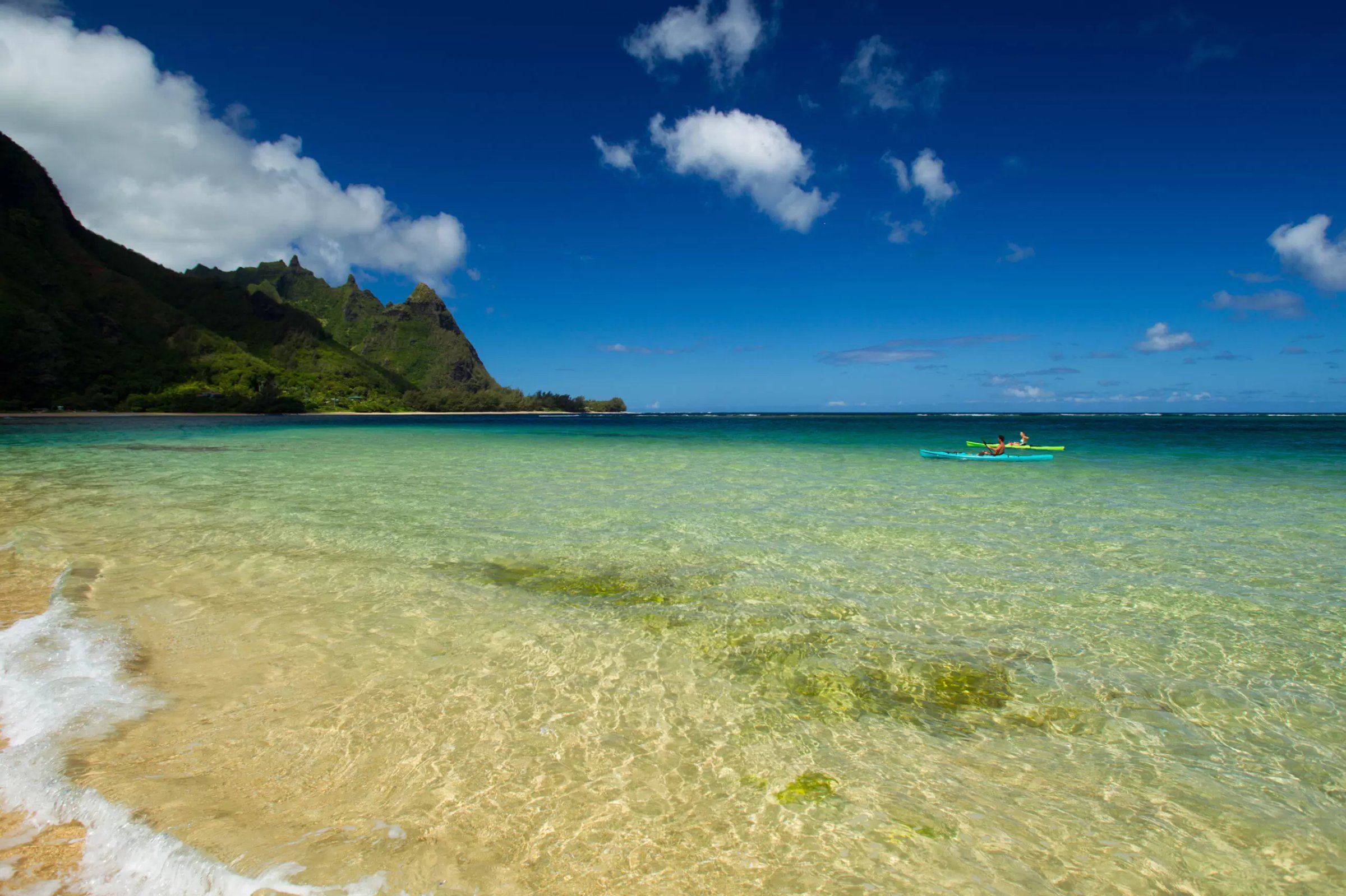 Tunnels Beach is on the North shore of Kauai