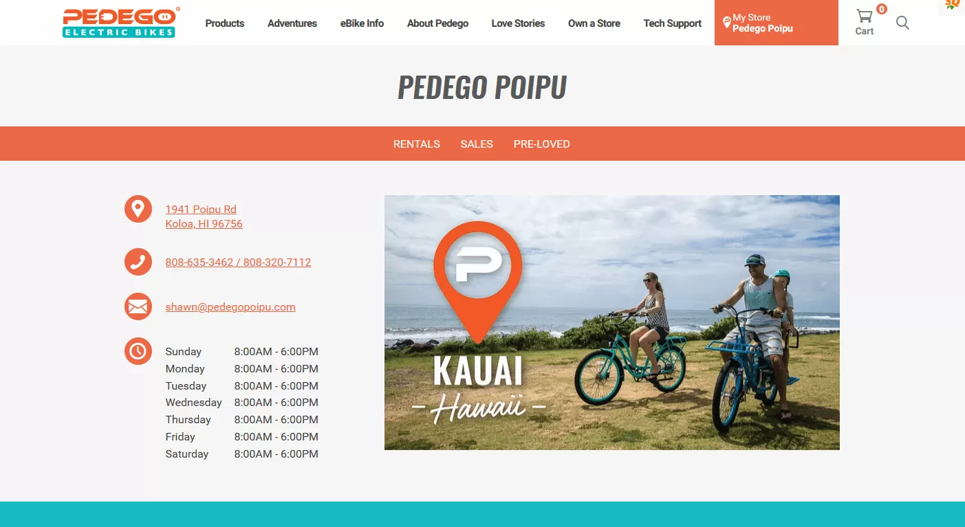 Pedego Electric Bikes Poipu. A Short Walk from Our Kauai Vacation Rental Home