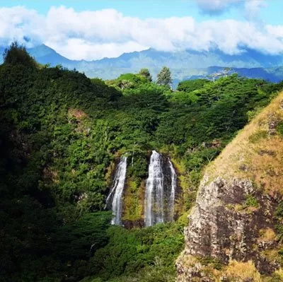 Opaekaa Falls in Kauai
