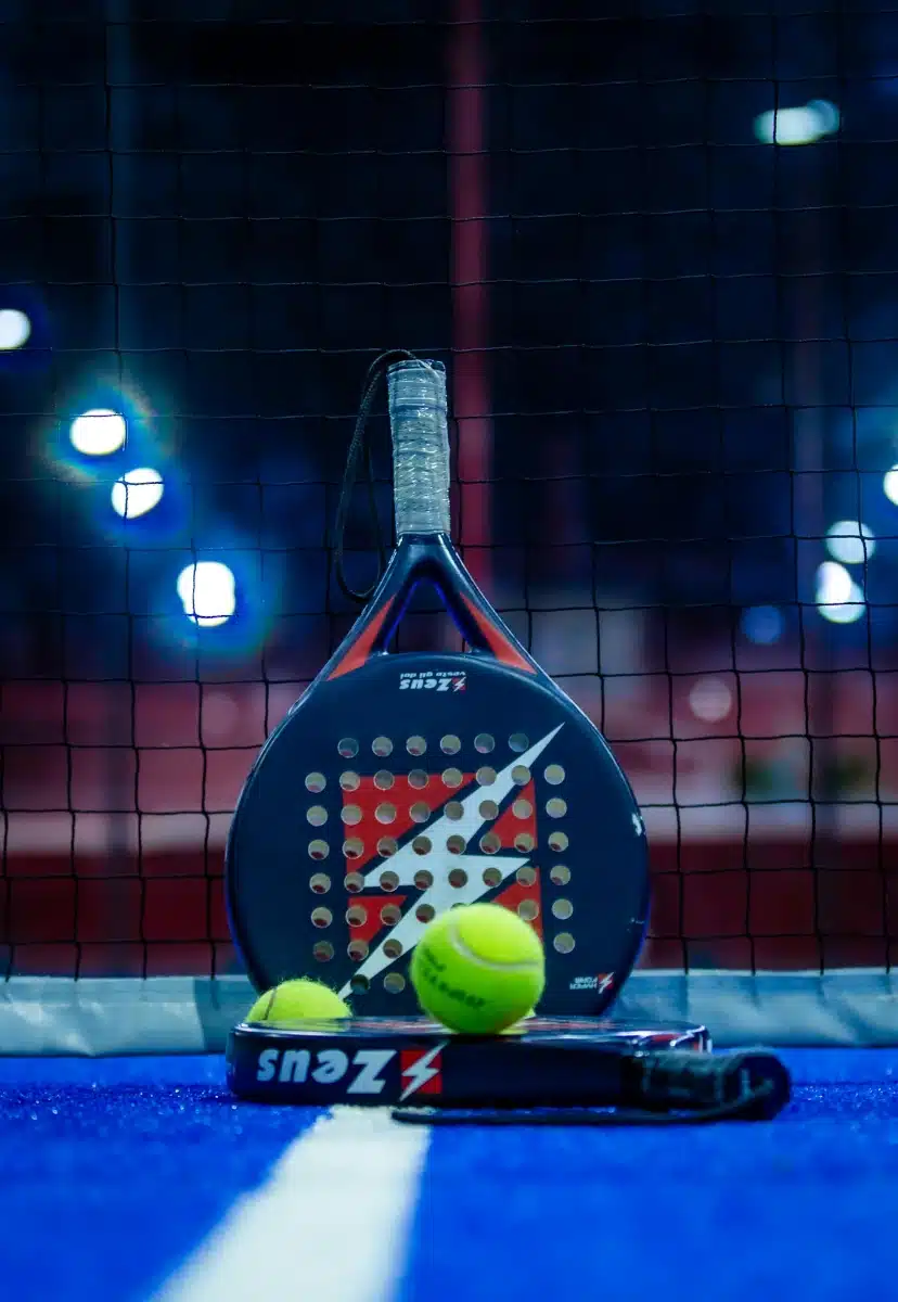 Padel Equipment - Paddle, balls at indoor court