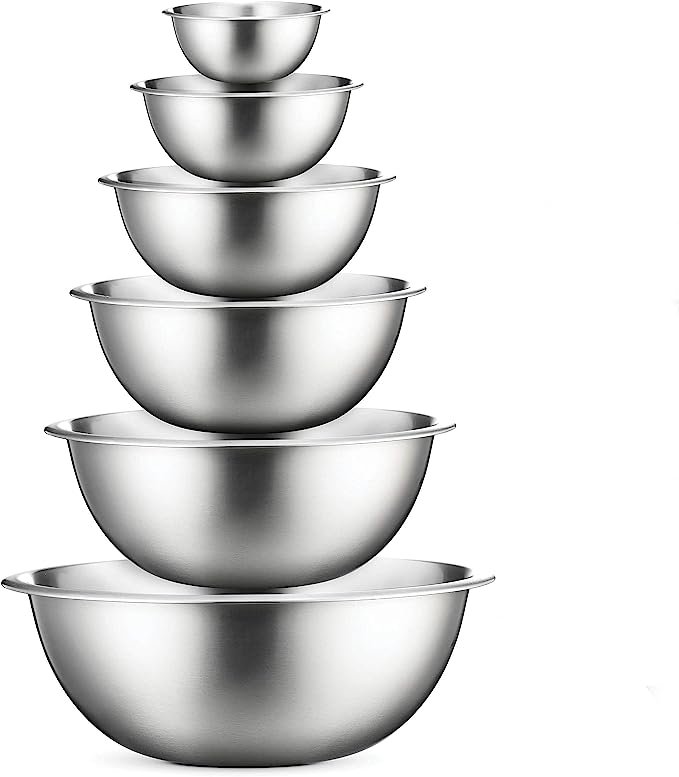 Classic stainless steel nesting mixing bowls