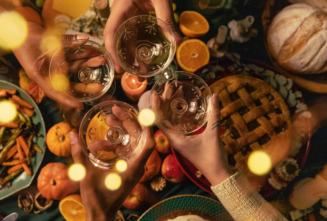 Thanksgiving table setting in a short-term rental home