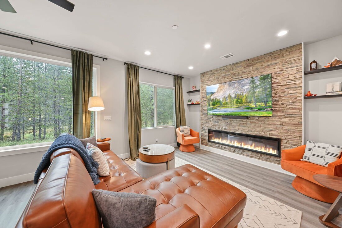 Professional short-term rental living room photo