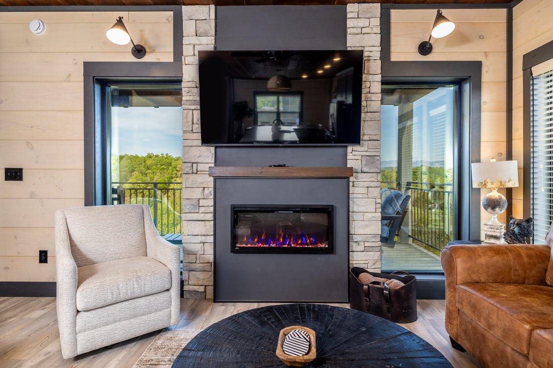 Fireplace at Smith Creek Reserve cabin