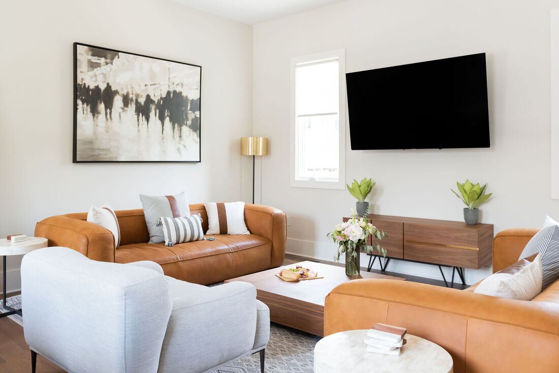 Open living room at Taylor Haus in Germantown, Nashville