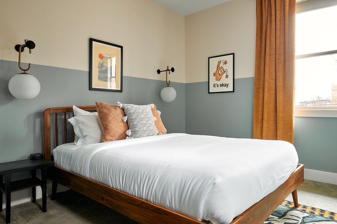 Beautifully styled short-term rental bedroom