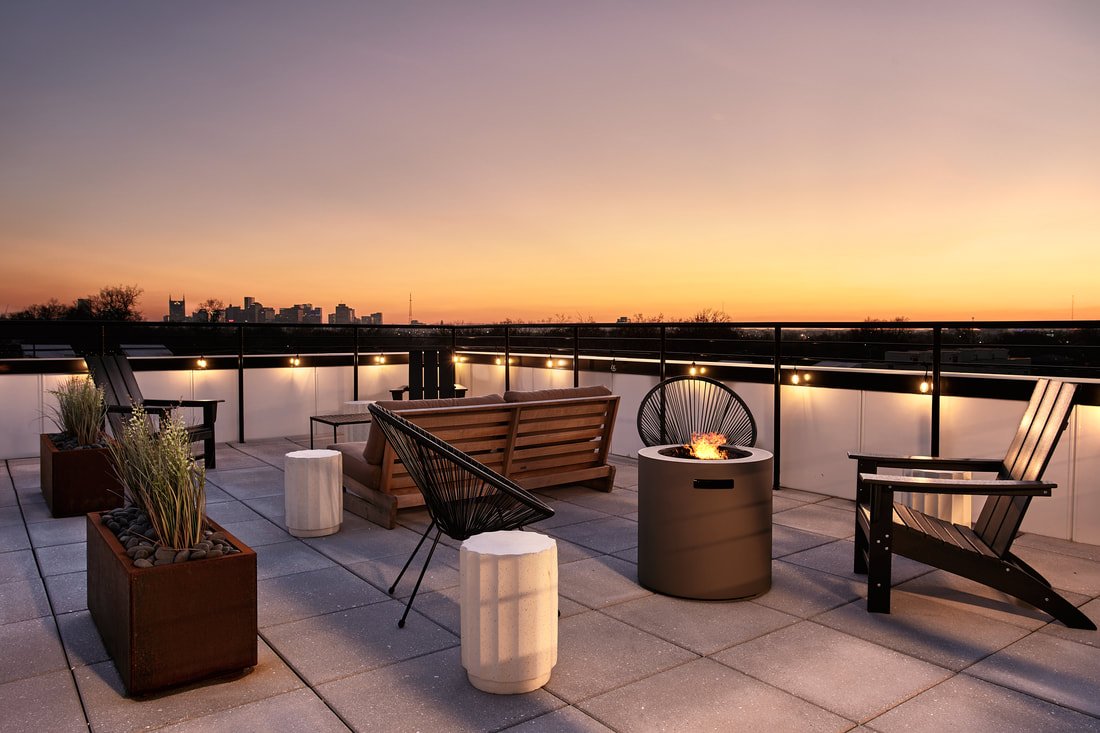 The Maren private terrace outdoor seating area