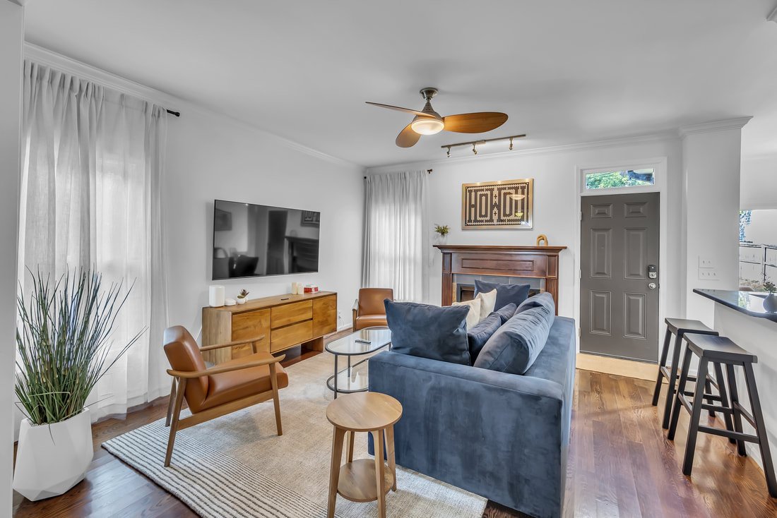 The Monroe living room, Germantown Nashville