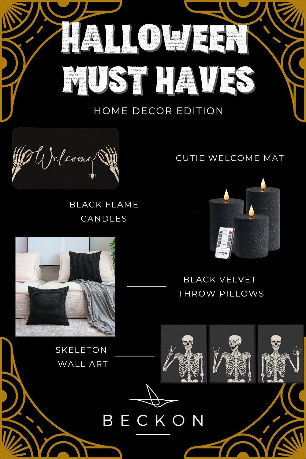 Halloween home decor with elegant seasonal styling