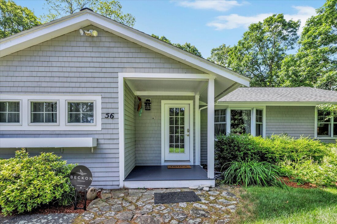 Front door of the Falmouth Cape Cod vacation rental