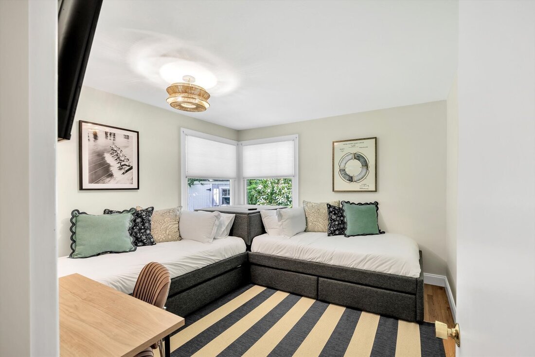 Kids room with twin beds in the Falmouth Cape Cod vacation rental