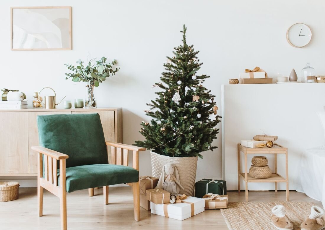 Holiday decorations at a vacation rental