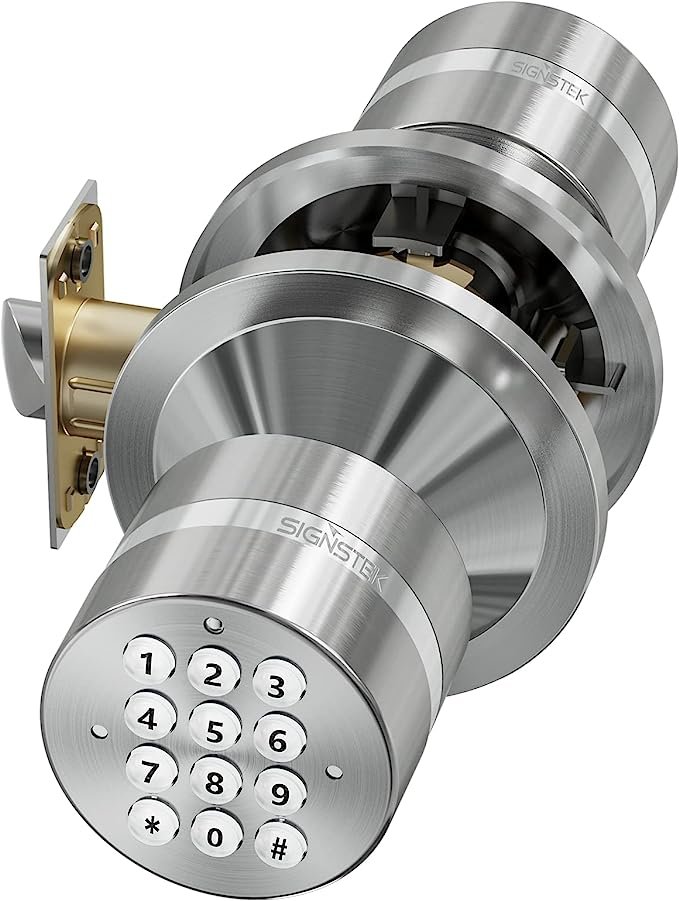 Coded door knob lock for storage closet in short-term rental