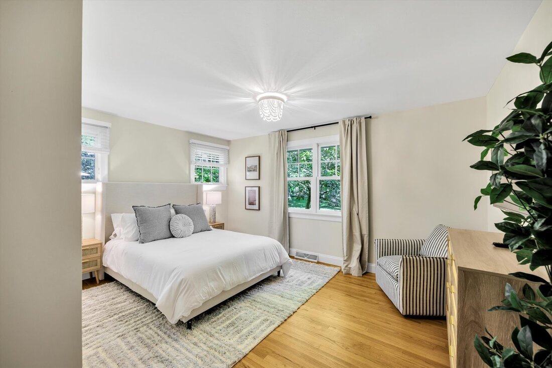 King bedroom in the Falmouth Cape Cod vacation rental