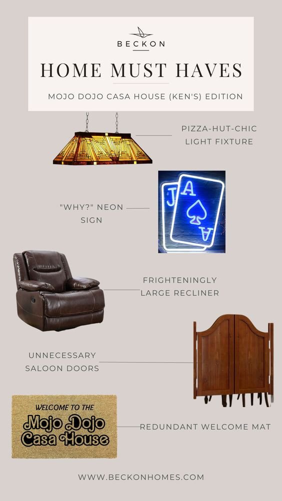 Ken's Mojo Dojo Casa House inspired home decor essentials