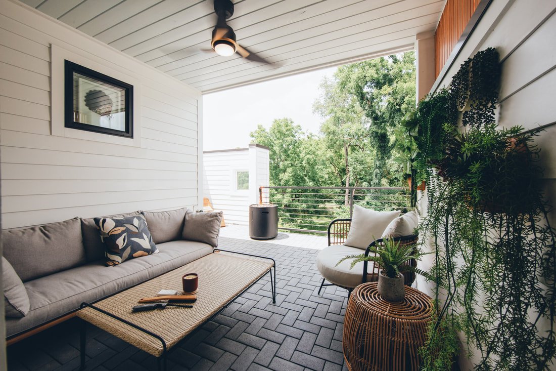 East Nashville luxury retreat covered deck