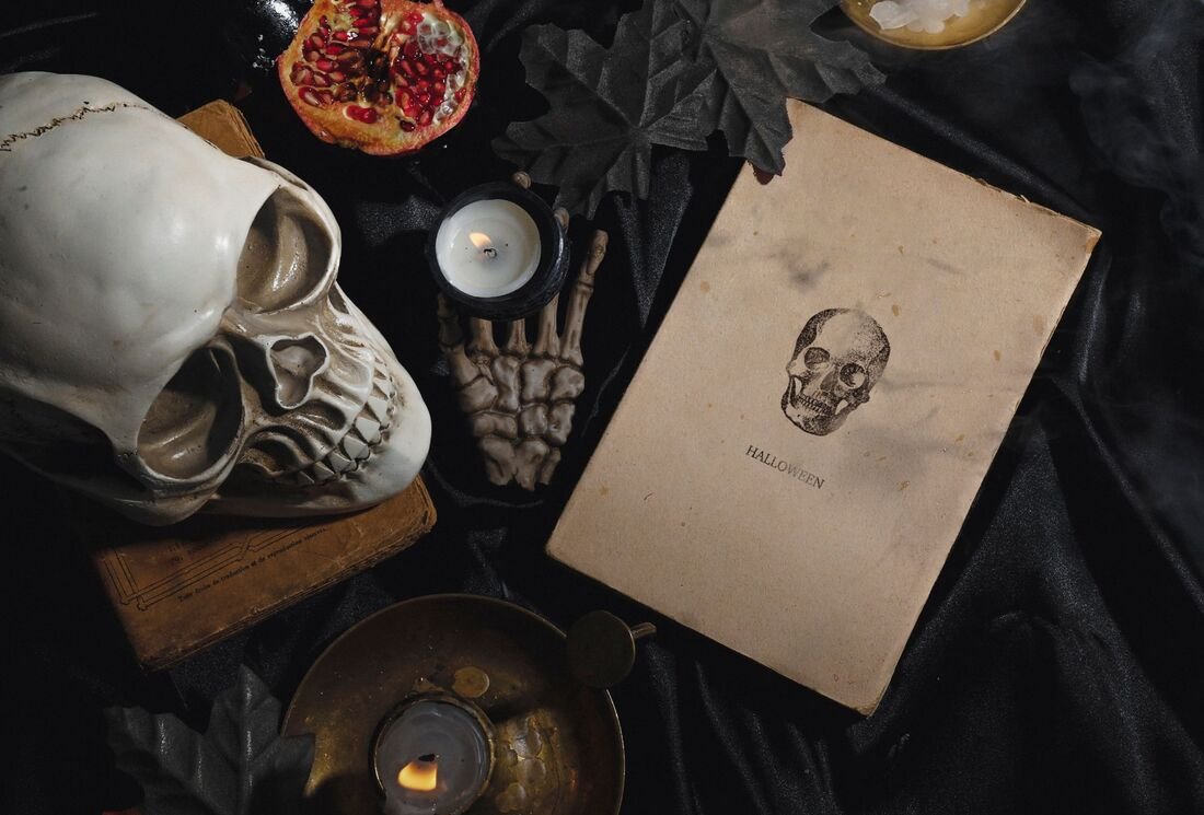 Halloween-themed short-term rental decor with seasonal touches