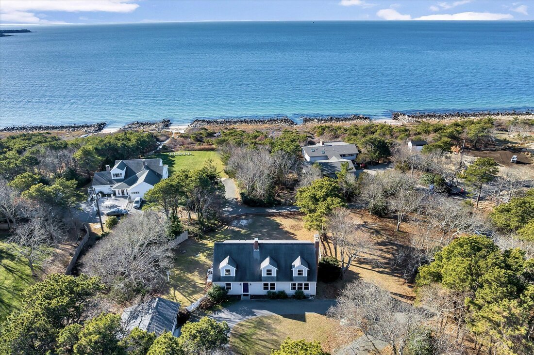 The Hideaway aerial view, Scraggy Neck, Cape Cod