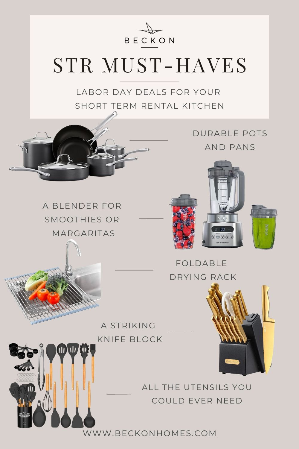 Labor Day kitchen essentials for short-term rental