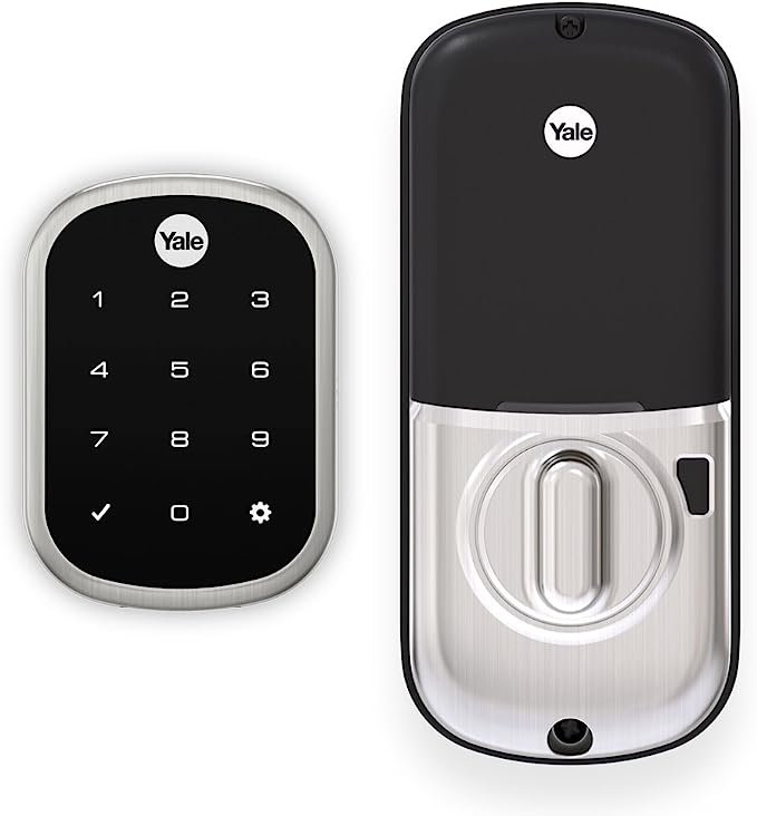 Yale Z-Wave smart lock on a short-term rental door
