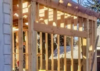 Home/garage addition design and build framing