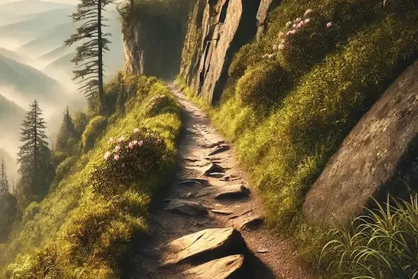 Hiking trail in Great Smoky Mountains National Park