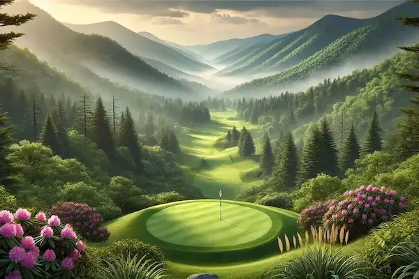 Golf course in the Smoky Mountains