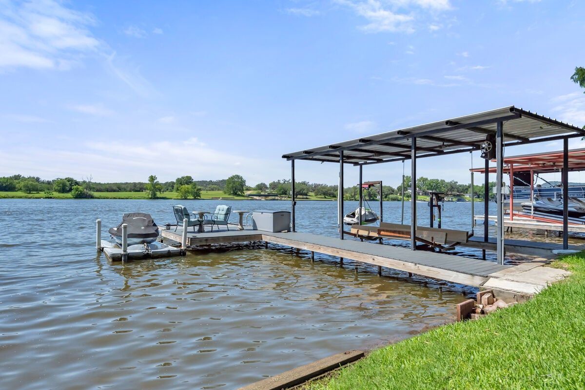 boat dock in summer