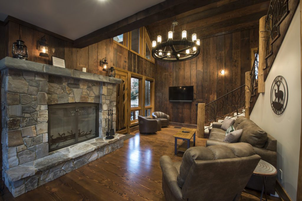 redwoods in yosemite cabin interior