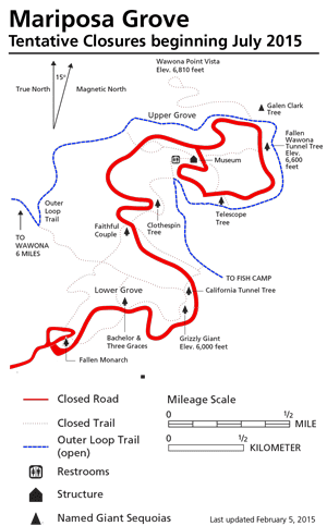 Mariposa Grove trail map