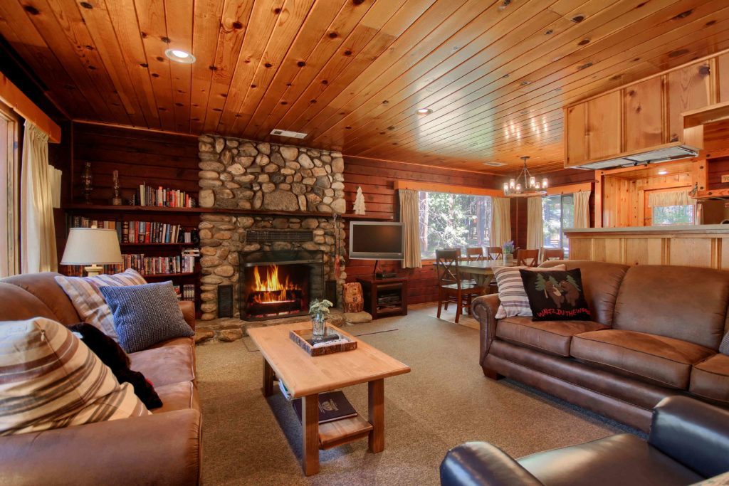 Cabin 57 Fireplace - Williams Cabin at The Redwoods In Yosemite