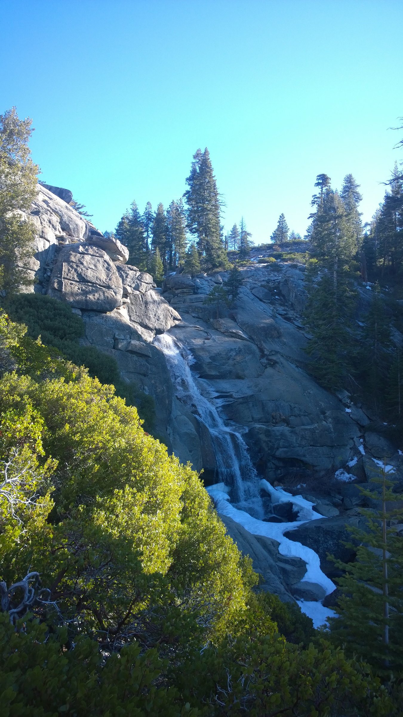 The middle 50 ft. cascade of Chilnualna Falls