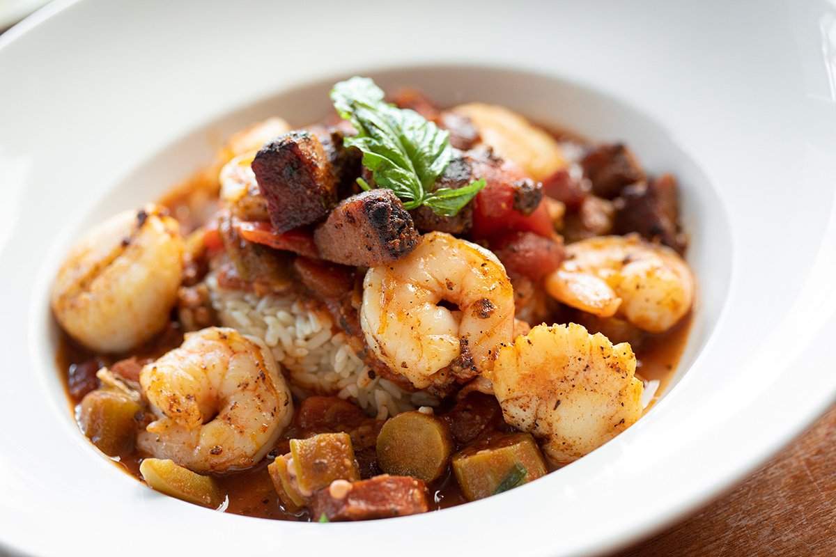 Jambalaya with shrimp and sausage