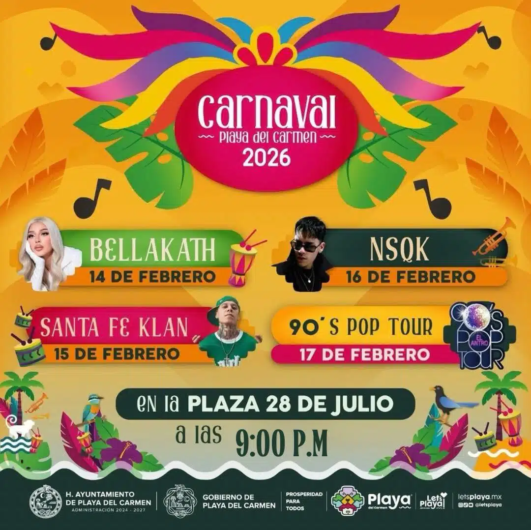 Playa del Carmen inaugura el Carnaval 2026