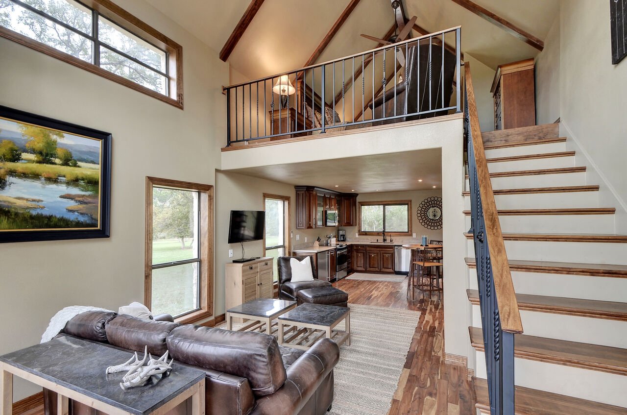 The living room in this Dripping Springs rental