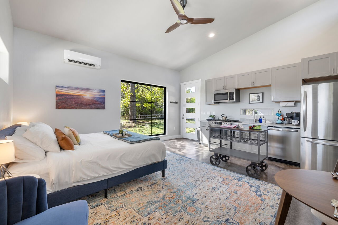 The interior of Hill Country Lakeside Casita