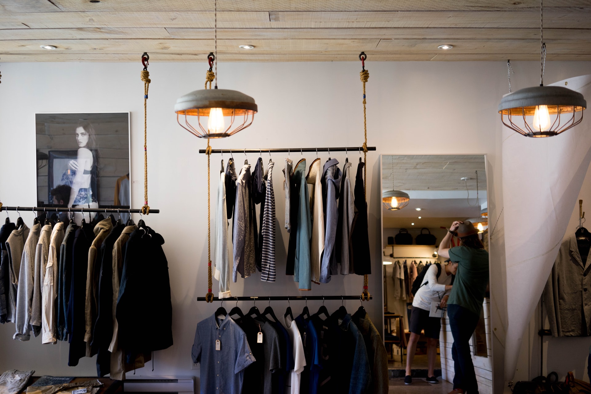 shop with clothes